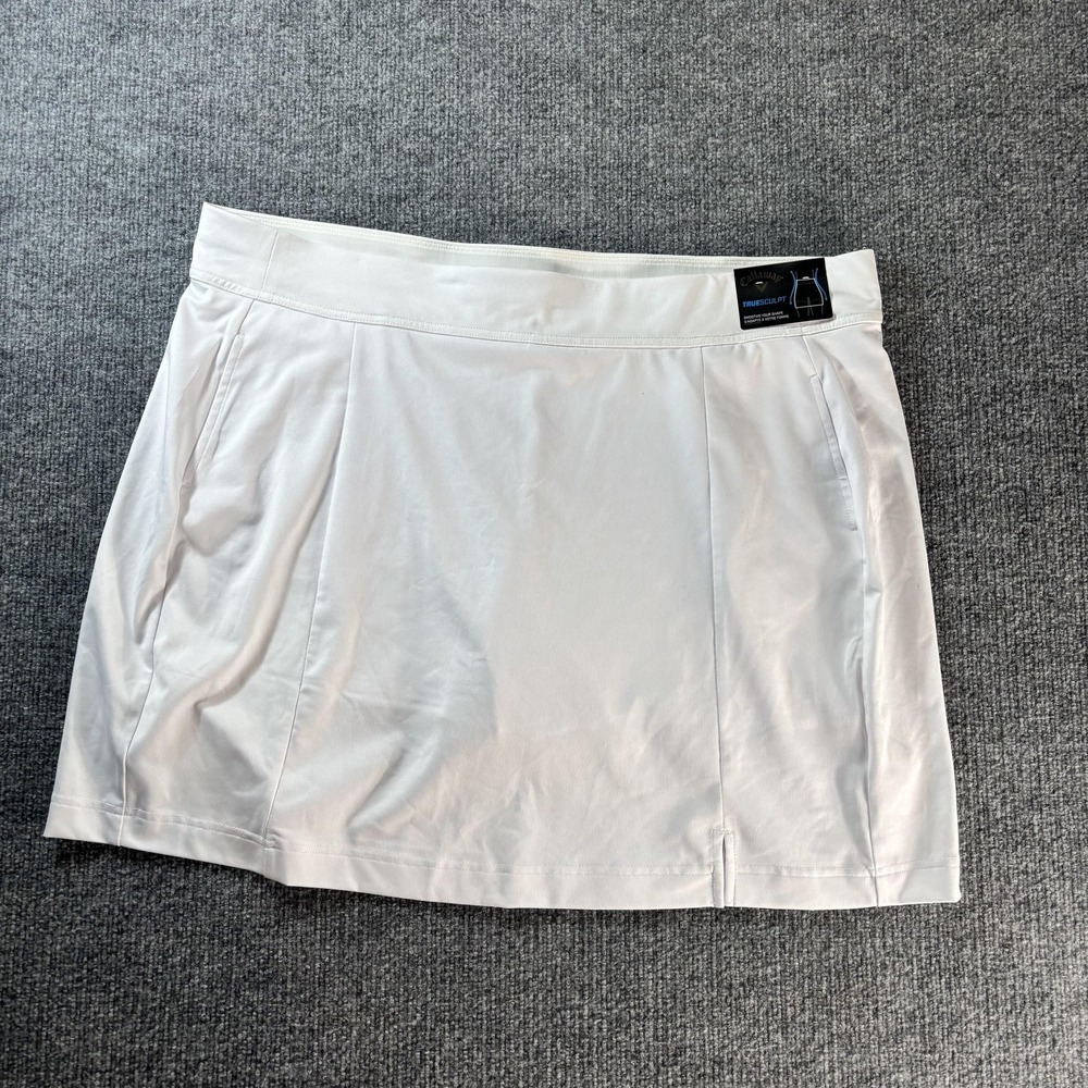 Callaway Skort Womens XLarge White Golf Cooling Opti Dri UPF‎ 50 Athletic New